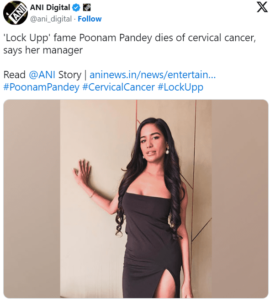 Poonam Pandey Passed Away